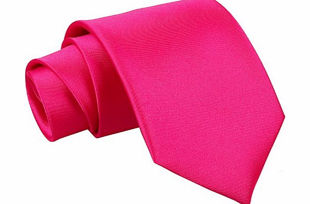 DQT New DQT Plain Hot Pink Mens Tie