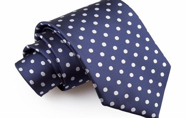 DQT New DQT Polka Dot Navy Blue Mens Ties