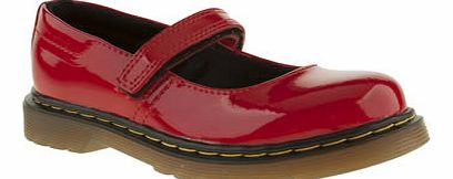 kids dr martens red tully strap girls toddler