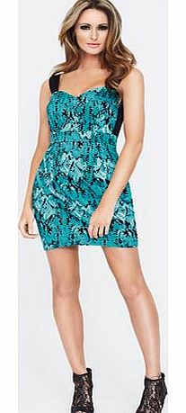 Snake Print Tulip Dress