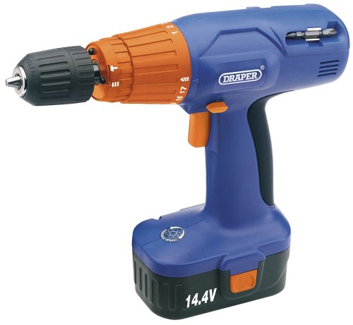 Draper 88451 14.4-Volt Cordless Variable Speed Combination Hammer Drill Ni-CD Battery