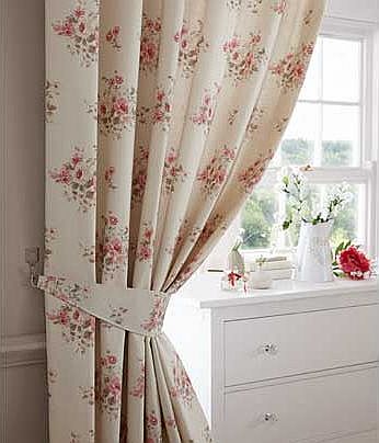 Elodi Pencil Pleat Curtains - 168x183cm - Rose