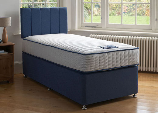 Single Memory Divan Set - Blue