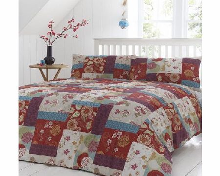 Dreams n Drapes Oriental Patchwork Spice Double Duvet Cover Set