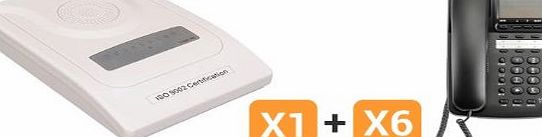 DST UK Ltd Business Telephone System - 2 Telephone Lines and Up To 6 Extensions (With 3 Corded Non Answermachine Phone and 3 Cordless Answermachine Phones)