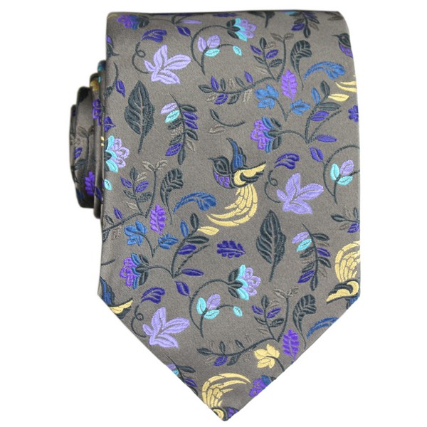 Gunmetal Bird Of Paradise Tie by