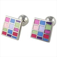 Duchamp Honesty Asymetric Harlequin Cufflinks by