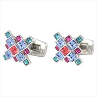 Duchamp Padparadscha Maya Crystal Cufflinks by