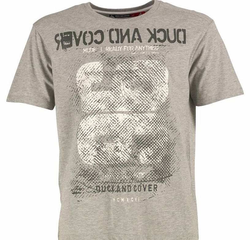 Mens Gluck T-Shirt Light Grey Marl