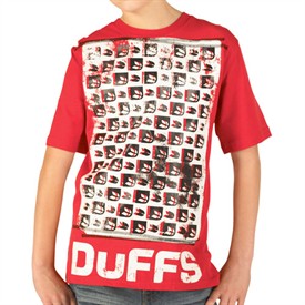 Junior Checked Stitch T-Shirt Red