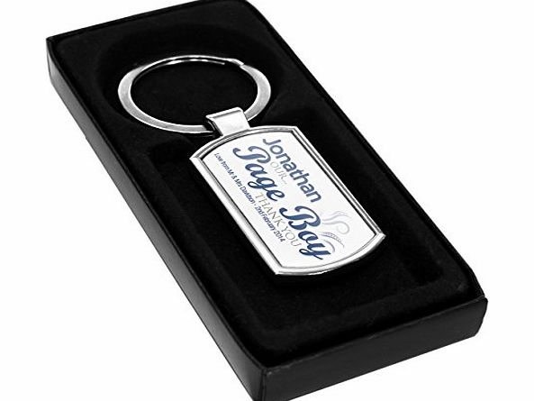 Duke Gifts Personalised Page Boy Keyring Thank you Gift idea Wedding