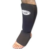 DUO GEAR LARGE BLACK Muay Thai Kickboxing Karate Shin and Instep