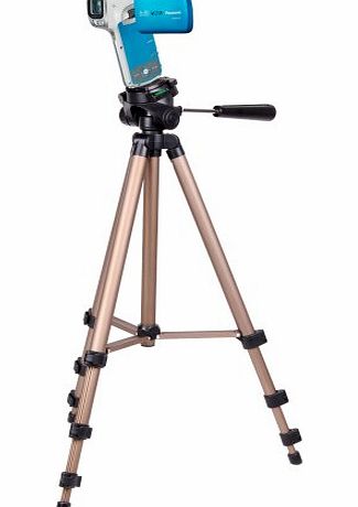 Lightweight Aluminium Extendable Tripod for Use with Panasonic HX-WA10 / Panasonic HX-WA30EB-D / Panasonic HX-WA3EB-W Camcorder