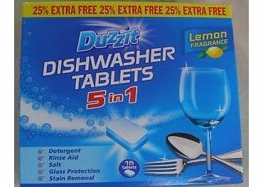 Duzzit Dishwasher Tablets 5 in 1, Lemon Fragrance