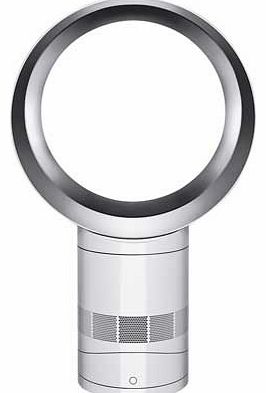 Dyson White and Silver AM06 Desk Fan - 12 Inch