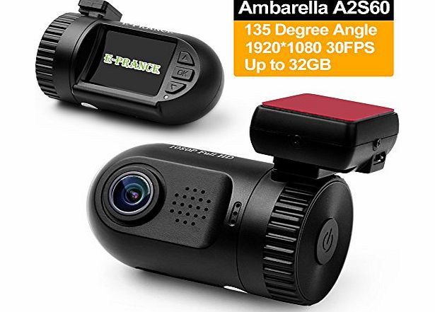 E-PRANCE New Mini 0801 Original Ambarella A2S60 Chip 5M pixel CMOS Car DVR Recorder With High Resolution Full