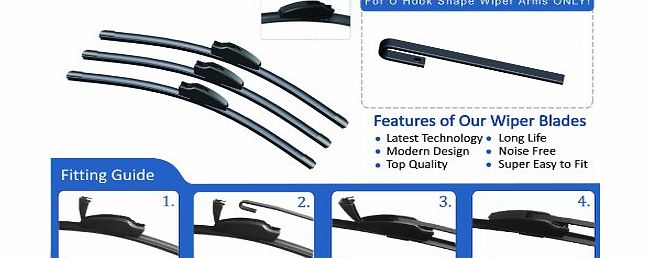 EA MAZDA 6 2002-2007 FRONT amp; REAR WIPER BLADES 22-18-20