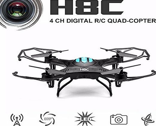 Eachine H8C Mini Quadcopter With 2MP Camera 2.4G 6-Axis Headless Mode RC Quadcopter Drone RTF Mode 2 (Black )