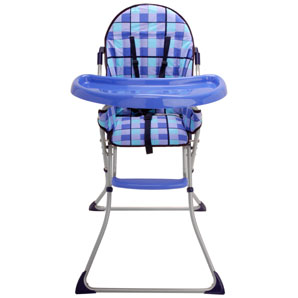 East Coast Petite Star Blue Check Highchair