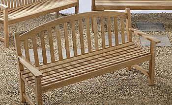 Suffolk Teak Curved Back Bench (GF006)