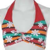 Ocean Pacific Halter Bikini Bra Ladies Hawaiian Flower 12