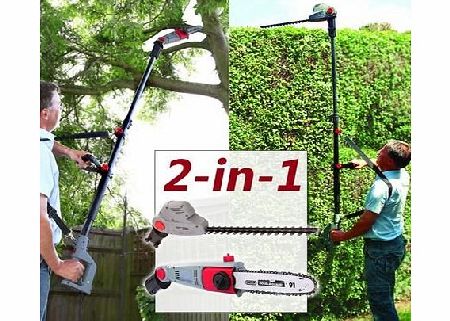 Eckman Elite 2-in-1 3m Telescopic Chainsaw amp; Hedge Trimmer