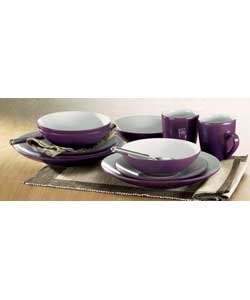 16 Piece Dinner Set - Mulberry