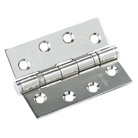 Fire Door Hinge Grade 13 Polished 102 x 76mm Pack of 3