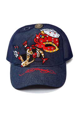 Ed Hardy Sailor Devil Rhinestone Truckers Cap