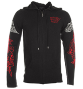 Tiger Black Full Zip Hooded Sweater