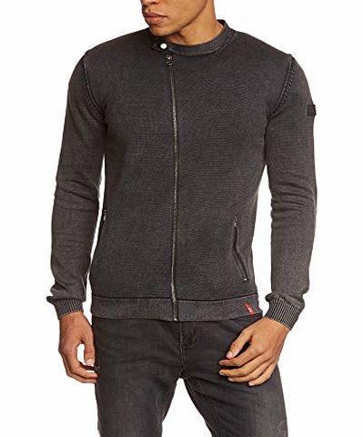 edc by Esprit  Mens Mao Long Sleeve Cardigan - Black - Small