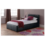 Eden Faux Leather Single Storage Bed, Black