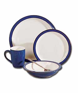 Reactive Glaze Blue 12 Piece Dinner Set