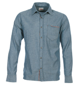 King Blue Enzyme Stone Washed Shirt