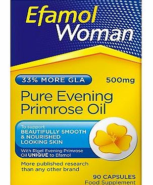 Efamol Woman. PURE RIGEL EVENING PRIMROSE OIL.