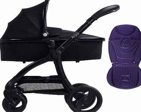 egg Pram Black/Gotham Black With Deep Purple