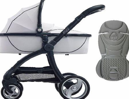 egg Pram Gunmetal/Arctic White With Steel Grey