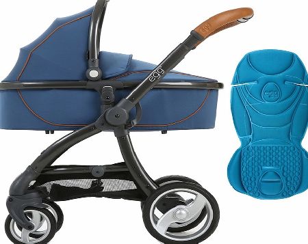 egg Pram Gunmetal/Petrol Blue With Kingfisher