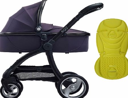 egg Pram Gunmetal/Storm Grey With Citrus Lemon