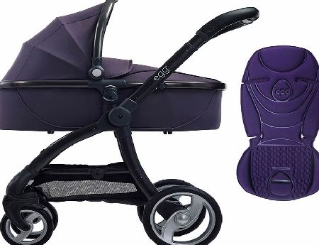 egg Pram Gunmetal/Storm Grey With Deep Purple