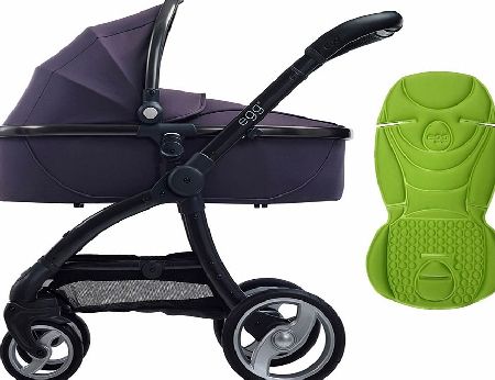 egg Pram Gunmetal/Storm Grey With Key Lime Seat