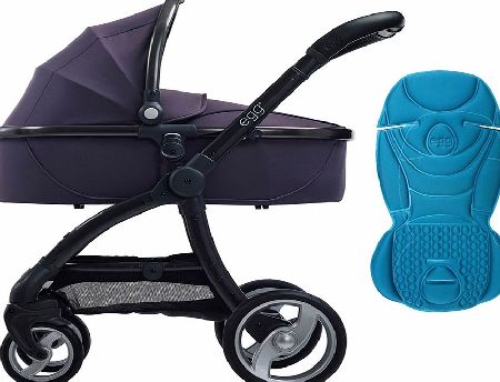 egg Pram Gunmetal/Storm Grey With Kingfisher