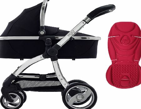 egg Pram Mirror/Gotham Black With Chilli Red