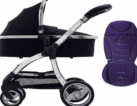 egg Pram Mirror/Gotham Black With Deep Purple