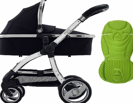 egg Pram Mirror/Gotham Black With Key Lime Seat