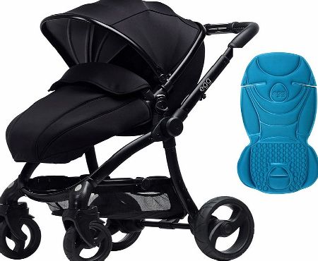 egg Stroller Black/Gotham Black With Kingfisher