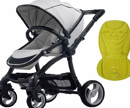 egg Stroller Gunmetal/Arctic White With Citrus