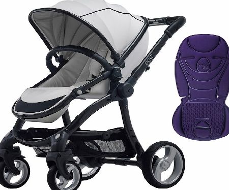 egg Stroller Gunmetal/Arctic White With Deep