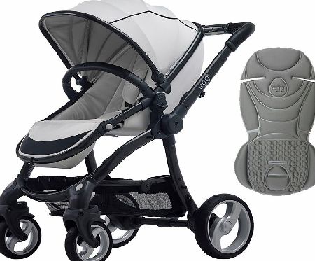 egg Stroller Gunmetal/Arctic White With Steel