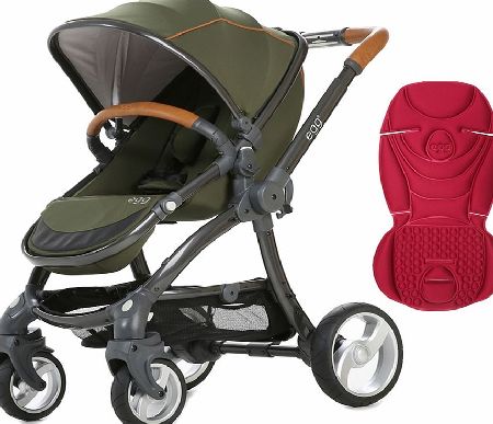 egg Stroller Gunmetal/Forest Green With Chilli